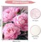 Pink Peony Paint by Numbers Kit for Adults – 12x16 Inch Floral DIY Acrylic Canvas Painting Set, Easy Beginner Oil Painting for Home Wall Decor & Gift